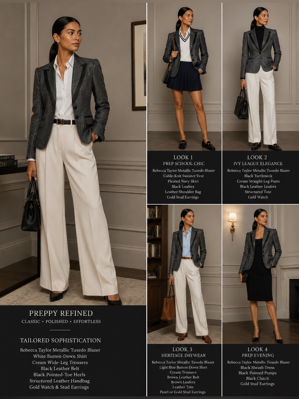 Rebecca Taylor Metallic Tuxedo Blazer Satin Lapel Evening Jacket Size 8